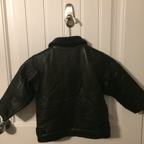 Vintage 90's Gap Genuine Leather Coat Size 3 - Picture 3 of 9